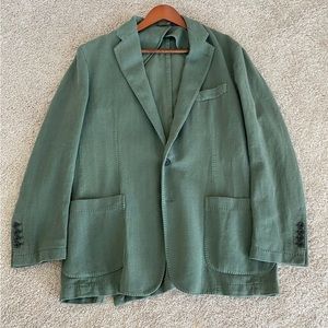 Brooks Brothers Regent Fit Linen Sage Green Sport Coat 42S